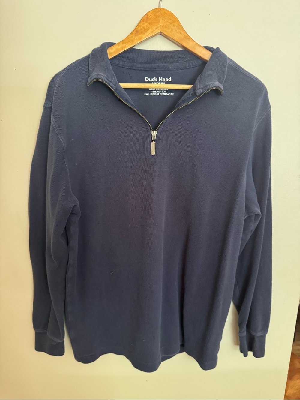Duck Head Men's Dark Navy Half-Zip Sweater